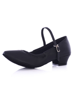 Latin Dance Shoes femmes Round Toe Mary Jane sangle chiot talon Ballroom