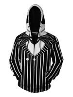 Le cauchemar avant Noël Jake Overcoat Polyester Black Hooded Shirt Anime Hoodies