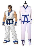 Le roi des combattants Kim Kaphwan Cosplay Costume blanc uniforme tissu 5 pièces ensemble jeu Costumes ensemble