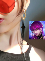 League Of Legends 2021 LOL KDA Evelynn Cosplay Earings Déguisements Halloween Cosplay Accessoires