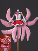 League of Legends League of Legends queue Jeu en fausse fourrure rouge melon Déguisements Halloween