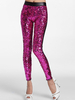 Leggings 2021 Caleçon féminin fuchsia sexy en spandex bicolore avec paipulltes