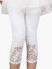 Leggings 2021 féminins en fibre de coton unicolore avec dentelle