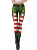 Leggings de Noël pour femmes Sapin de Noël Imprimé Vert Déguisements Noël