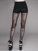 Leggings gothiques Femmes Pantalons skinny Patchwork noir Sheer Déguisements Halloween Costumes Bas