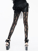 Leggings gothiques femmes volants en dentelle à niveaux Synthétique patchwork pantalons maigres Déguisements Halloween