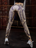 Leggings Gym Femmes 2022 Serpent Imprimé Taille Élastique Marron Leggings Yoga