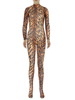 Leopard imprimer Zentai Sexy combinaison Spandex pour femmes Déguisements Halloween
