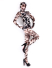 Leopard marron clair impression Lycra Spandex unisexe animaux Zenta 