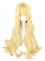 Les combattants seront expédiés Alice Kisaragi Cosplay perruques blondes longues bouclés perruques en fibre résistante à la chaleur