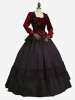 Les costumes rétro noirs incarnent la robe en polyester