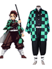 Élégant démon tueur Kimetsu Non Yaiba Cosplay Costume Kamado Tanjirou Uniforme Tissu Cosplay Costume Déguisements Halloween