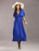 Élégante Sexy profond col rayonne Womens Maxi Dress