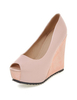 Élégantes chaussures en Synthétique de couleurs acidulées peep-toe mocassin