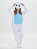 Licorne Kigurumi Carnaval Onesie Pyjamas Enfants Flanelle Bleu À Capuche Manches Longues Combinaisons Unisexe Animal Vêtements de Nuit Déguisements Halloween