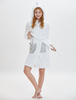 Licorne Kigurumi Carnaval Pyjamas Onesie Femme Flanelle Blanc Combinaisons Animal de nuit Déguisements Halloween