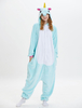 Licorne Kigurumi Carnaval Pyjamas Onesie Flanelle menthe vert longues combinaisons adulte unisexe Animal vêtements de nuit Déguisements Halloween