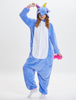 Licorne Kigurumi Carnaval Pyjamas Onesie Flannel Bleu Long Combinaisons Adultes Unisexe Animal Sleepwear Déguisements Halloween