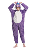 Licorne Onesie Kigurumi Carnaval Pyjamas Violet Flanelle Facile Toilette Combinaison Kigurumi Carnaval Costume Carnavals Déguisements Halloween