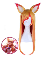 Ligue de légende Lol Ahri Déguisements Halloween Cosplay perruque