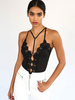 Lingerie sexy en polyester transparent pour femmes