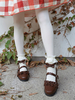 Lolita 2021 Chaussures Classiques Plissées En Arc Cheville Attachéé Lolita Escarpin En Pu Déguisements Halloween