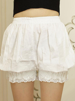 Lolita blanc Bloomers Lace Trim taille élastique Plus Lolita sécurité pantalons Déguisements Halloween