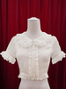 Lolita blanc Blouse volants coton chemisier pour femmes Déguisements Halloween