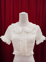 Lolita blanc Blouse volants coton chemisier pour femmes Déguisements Halloween