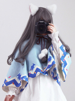 Lolita Cape Coat Shark Hooded Pom Poms Winter Survêtement