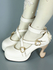 Lolita Chaussures adorables blanc avec noeud à talons originauxTea party Déguisements Halloween