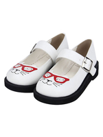 Lolita Chaussures adorables blanc imprimé animal de polyuréthane / Synthétique Tea party 3cm Déguisements Halloween