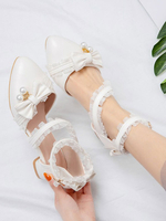 Lolita Chaussures Douces Déco Mousseline Étoile et Perle Faux Scandale d\