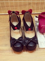 Lolita Chaussures exquises bicolore de polyuréthane / Synthétique avec noeudTea party 6.5cm Déguisements Halloween