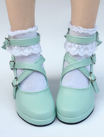 Lolita Chaussures parfaites avec noeud de polyuréthane / Synthétique street style 9cm Déguisements Halloween