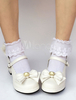 Lolita Chaussures parfaites blanc avec noeud de polyuréthane / Synthétique street style 4.5cm Déguisements Halloween