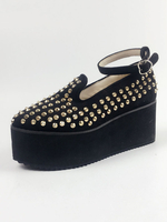 Lolita Chaussures parfaites noir de polyuréthane / Synthétique avec rivetquotidien 8cm Déguisements Halloween