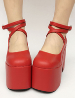 Lolita Chaussures parfaites rouge unicolore de polyuréthane / Synthétique street style 12cm Déguisements Halloween