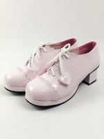 Lolita Chaussures parfaites Synthétique unicolore avec lacets à talons chiotsquotidien Déguisements Halloween