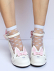Lolita Chaussures sublimes blanc bicolore de polyuréthane / Synthétique street style 6.5cm Déguisements Halloween