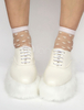 Lolita Chaussures sublimes ivoire unicolore Heel-lessstreet style Déguisements Halloween
