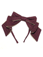 lolita coiffure classique impression avec dentelle et noeud bordeaux"idienne Robe Ensemble en fibre polyester Déguisements Halloween