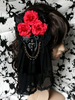Lolita Coiffure Multi couleur fleur maille fantastique Déguisements Halloween