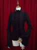 Lolita de mousseline de soie Blouse Hime longues manches Stand collier volants Lace Up Déguisements Halloween