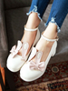 Lolita doux Pompes lapin oreille Bows Synthétique cuir Chunky talon Chaussures Lolita Déguisements Halloween