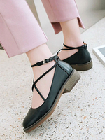 Lolita Footwear Escarpins Lolita croisés en cuir Synthétique noir