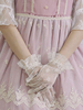 Lolita Gant De Mariage En Dentelle À Volants Floraux Blanc Mitaines De Lolita Déguisements Halloween
