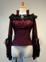 Lolita gothique couvre Ups bleu profond volants Lolita en mousseline de soie Outwears Déguisements Halloween