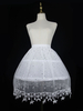 Lolita Jupon Avec Étoiles Blanc Dentelle Polyester Gothique Lolita Jupe Mignonne