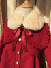 Lolita Manteau automne Manteaux plissée col à revers unicolore classique manches longues en gabardine"idienne Déguisements Halloween